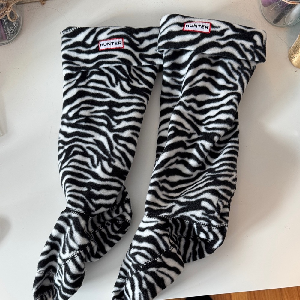 Hunter Black and White Animal Print Socks